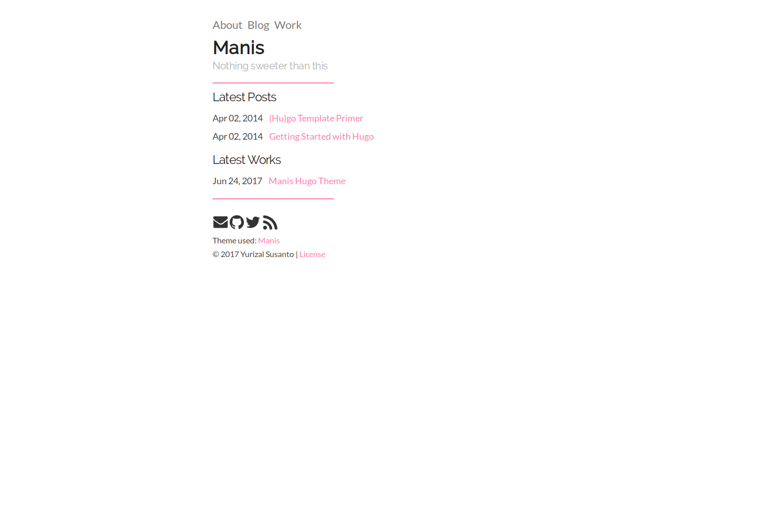 Manis main page